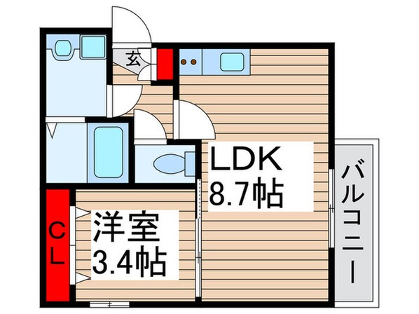 メラースの物件間取画像